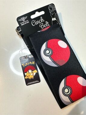 Pokémon Poké Ball Cinch Belt by Buckle-Down NWT